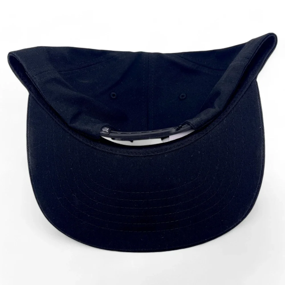 Fox Racing Still In Leather Patch Black 29919-001 Snapback Adjustable Hat Cap